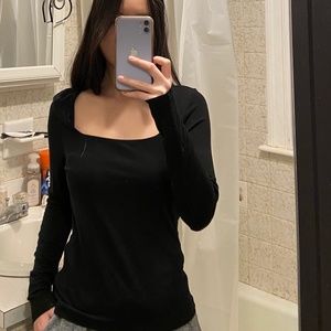 Fitted square neck-banana republic